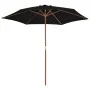 Garden umbrella with black wooden pole 270 cm by vidaXL, Umbrellas - Ref: Foro24-313762, Price: 68,91 €, Discount: %