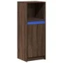 Aparador con LED madera ingeniería marrón roble 38x34x100 cm by , Sideboards - Ref: Foro24-852172, Price: 55,49 €, Discount: %