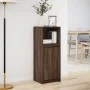 Aparador con LED madera ingeniería marrón roble 38x34x100 cm by , Sideboards - Ref: Foro24-852172, Price: 55,49 €, Discount: %