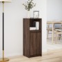 Aparador con LED madera ingeniería marrón roble 38x34x100 cm by , Sideboards - Ref: Foro24-852172, Price: 56,63 €, Discount: %