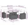 Set de sofás de jardín 6 pzas y cojines ratán sintético gris by , Garden sets - Ref: Foro24-3269162, Price: 492,13 €, Discoun...