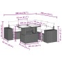 Set de sofás de jardín 6 pzas y cojines ratán sintético gris by , Garden sets - Ref: Foro24-3269162, Price: 473,57 €, Discoun...
