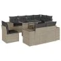 Set muebles jardín 9 pzas y cojines ratán sintético gris claro by , Garden sets - Ref: Foro24-3269302, Price: 723,71 €, Disco...