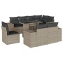 Set muebles jardín 9 pzas y cojines ratán sintético gris claro by , Garden sets - Ref: Foro24-3269302, Price: 737,97 €, Disco...