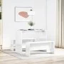 Mesa y bancos de comedor 3 pzas madera ingeniería blanco brillo de , muebles para cocinas y comedores - Ref: Foro24-855534, P...