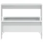 Mesa y bancos de comedor 3 pzas madera ingeniería blanco brillo de , muebles para cocinas y comedores - Ref: Foro24-855534, P...