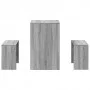 Mesa y bancos de comedor 3 piezas madera ingeniería gris Sonoma de , muebles para cocinas y comedores - Ref: Foro24-855536, P...