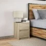Mesita de noche con luces LED madera de ingeniería roble Sonoma by , Nightstands - Ref: Foro24-852037, Price: 50,28 €, Discou...