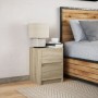 Mesita de noche con luces LED madera de ingeniería roble Sonoma by , Nightstands - Ref: Foro24-852037, Price: 50,98 €, Discou...