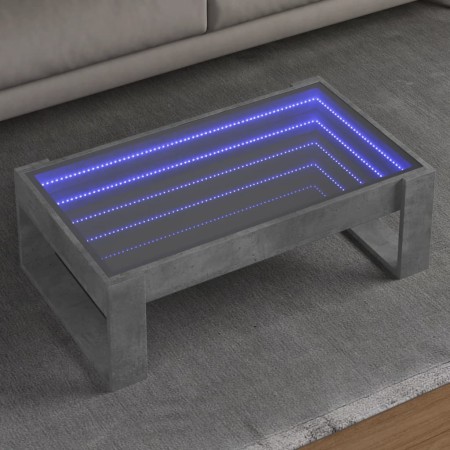 Mesa de centro con Infinity LED gris hormigón 90x53x30 cm by , Coffee table - Ref: Foro24-847640, Price: 116,72 €, Discount: %
