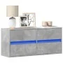 Wand-TV-Möbel mit LED-Lichtern in Betongrau 100x31x45 cm von , TV-Möbel - Ref: Foro24-852295, Preis: 72,56 €, Rabatt: %