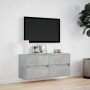 Mueble de TV de pared con luces LED gris hormigón 100x31x45 cm by , TV Furniture - Ref: Foro24-852295, Price: 73,46 €, Discou...