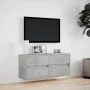 Wand-TV-Möbel mit LED-Lichtern in Betongrau 100x31x45 cm von , TV-Möbel - Ref: Foro24-852295, Preis: 72,56 €, Rabatt: %