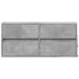 Wand-TV-Möbel mit LED-Lichtern in Betongrau 100x31x45 cm von , TV-Möbel - Ref: Foro24-852295, Preis: 72,56 €, Rabatt: %