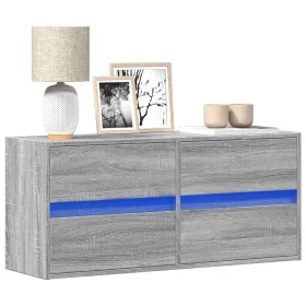 Wand-TV-Möbel mit LED-Lichtern in Sonoma-Grau 100x31x45 cm von , TV-Möbel - Ref: Foro24-852297, Preis: 76,91 €, Rabatt: %