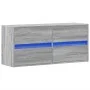Mueble de TV de pared con luces LED gris Sonoma 100x31x45 cm de , Muebles TV - Ref: Foro24-852297, Precio: 76,91 €, Descuento: %