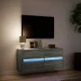 Wand-TV-Möbel mit LED-Lichtern in Sonoma-Grau 100x31x45 cm von , TV-Möbel - Ref: Foro24-852297, Preis: 76,91 €, Rabatt: %