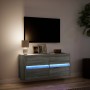 Wand-TV-Möbel mit LED-Lichtern in Sonoma-Grau 100x31x45 cm von , TV-Möbel - Ref: Foro24-852297, Preis: 77,91 €, Rabatt: %