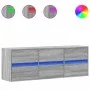 TV-Wandmöbel mit LED-Lichtern in Sonoma-Grau 130x31x45 cm von , TV-Möbel - Ref: Foro24-852304, Preis: 100,37 €, Rabatt: %