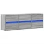 TV-Wandmöbel mit LED-Lichtern in Sonoma-Grau 130x31x45 cm von , TV-Möbel - Ref: Foro24-852304, Preis: 100,37 €, Rabatt: %