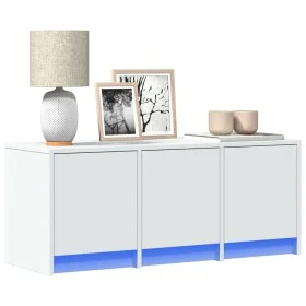 TV-Möbel mit LED-Beleuchtung aus weißem Ingenieurholz 97x34x40 cm von , TV-Möbel - Ref: Foro24-852236, Preis: 71,31 €, Rabatt: %