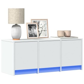 TV-Möbel mit LED-Beleuchtung aus weißem Ingenieurholz 97x34x40 cm von , TV-Möbel - Ref: Foro24-852236, Preis: 72,19 €, Rabatt: %