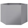 Jardinera hexagonal acero galvanizado 69x60x45 cm by , Pots and planters - Ref: Foro24-851127, Price: 64,35 €, Discount: %