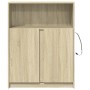 Sideboard mit LED-Beleuchtung aus Eichenholz in Sonoma-Optik 77x34x100 cm von , Sideboards - Ref: Foro24-852147, Preis: 81,18...