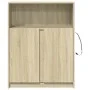Sideboard mit LED-Beleuchtung aus Eichenholz in Sonoma-Optik 77x34x100 cm von , Sideboards - Ref: Foro24-852147, Preis: 79,75...