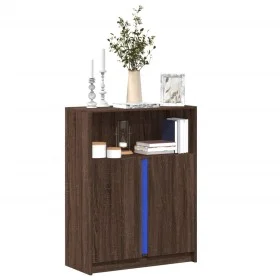 Sideboard mit LED-Beleuchtung, braunes Eichenholz, 77x34x100 cm. von , Sideboards - Ref: Foro24-852151, Preis: 78,13 €, Rabat...