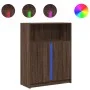 Aparador con LED madera ingeniería marrón roble 77x34x100 cm de , Aparadores - Ref: Foro24-852151, Precio: 78,01 €, Descuento: %