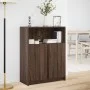 Aparador con LED madera ingeniería marrón roble 77x34x100 cm de , Aparadores - Ref: Foro24-852151, Precio: 78,01 €, Descuento: %