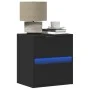 Muebles de TV de pared con luces LED 2 uds negro 41x31x45 cm by , TV Furniture - Ref: Foro24-852274, Price: 109,44 €, Discoun...