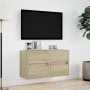 Wand-TV-Möbel mit LED-Lichtern, 2 Stück, Sonoma-Eiche, 41x31x45 cm. von , TV-Möbel - Ref: Foro24-852276, Preis: 91,60 €, Raba...