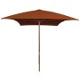 Garden umbrella with terracotta wooden pole 200x300 cm by vidaXL, Umbrellas - Ref: Foro24-313759, Price: 76,69 €, Discount: %