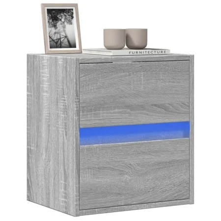 Wand-TV-Möbel mit LED-Lichtern in Sonoma-Grau 41x31x45 cm von , TV-Möbel - Ref: Foro24-852281, Preis: 57,72 €, Rabatt: %