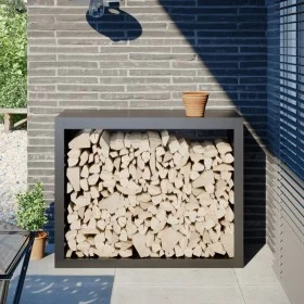 Holzregal aus anthrazitgrauem Stahl 100x40x80 cm von , Brennholztaschen und -halter - Ref: Foro24-850977, Preis: 134,96 €, Ra...