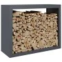 Holzregal aus anthrazitgrauem Stahl 100x40x80 cm von , Brennholztaschen und -halter - Ref: Foro24-850977, Preis: 134,96 €, Ra...