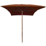 Garden umbrella with terracotta wooden pole 200x300 cm by vidaXL, Umbrellas - Ref: Foro24-313759, Price: 76,69 €, Discount: %