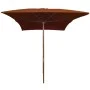 Garden umbrella with terracotta wooden pole 200x300 cm by vidaXL, Umbrellas - Ref: Foro24-313759, Price: 76,69 €, Discount: %