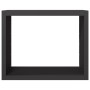 Schwarzer Stahlholzständer 100x40x80 cm von , Brennholztaschen und -halter - Ref: Foro24-850975, Preis: 129,18 €, Rabatt: %