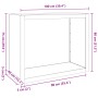 Schwarzer Stahlholzständer 100x40x80 cm von , Brennholztaschen und -halter - Ref: Foro24-850975, Preis: 129,18 €, Rabatt: %