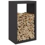 Schwarzer Stahlholzständer 60x40x100 cm von , Brennholztaschen und -halter - Ref: Foro24-850989, Preis: 119,05 €, Rabatt: %