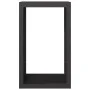 Schwarzer Stahlholzständer 60x40x100 cm von , Brennholztaschen und -halter - Ref: Foro24-850989, Preis: 119,05 €, Rabatt: %