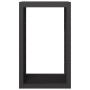 Schwarzer Stahlholzständer 60x40x100 cm von , Brennholztaschen und -halter - Ref: Foro24-850989, Preis: 118,56 €, Rabatt: %