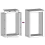 Leñero acero galvanizado 60x40x100 cm de , Bolsas y soportes de leña - Ref: Foro24-850994, Precio: 87,33 €, Descuento: %