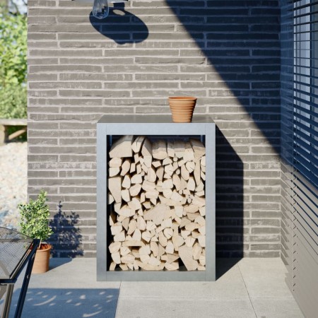 Leñero acero galvanizado 60x40x80 cm by , Firewood bags and holders - Ref: Foro24-851001, Price: 88,00 €, Discount: %