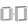 Leñero acero galvanizado 60x40x80 cm by , Firewood bags and holders - Ref: Foro24-851001, Price: 88,00 €, Discount: %