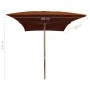 Garden umbrella with terracotta wooden pole 200x300 cm by vidaXL, Umbrellas - Ref: Foro24-313759, Price: 76,69 €, Discount: %