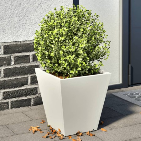 Jardineras 2 unidades acero blanco 30x30x30 cm von , Töpfe und Pflanzgefäße - Ref: Foro24-851041, Preis: 43,08 €, Rabatt: %